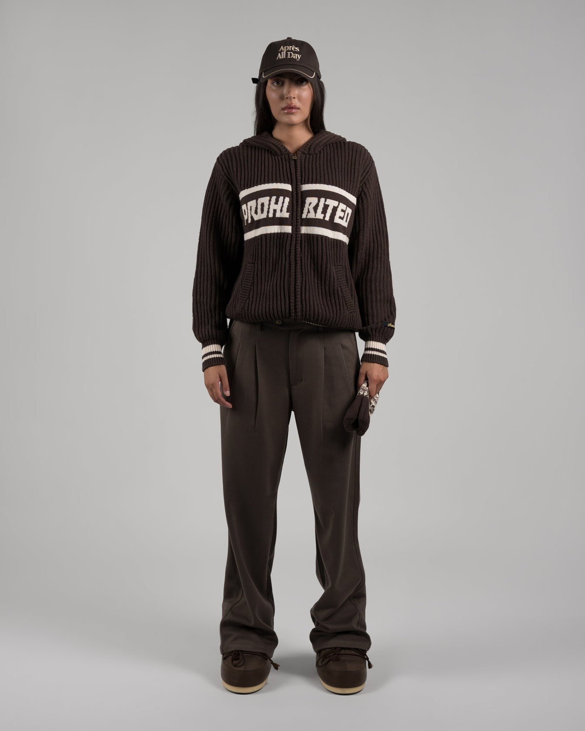 Prohibited Snowboard Knit Jacket Dark Brown – Bild 8