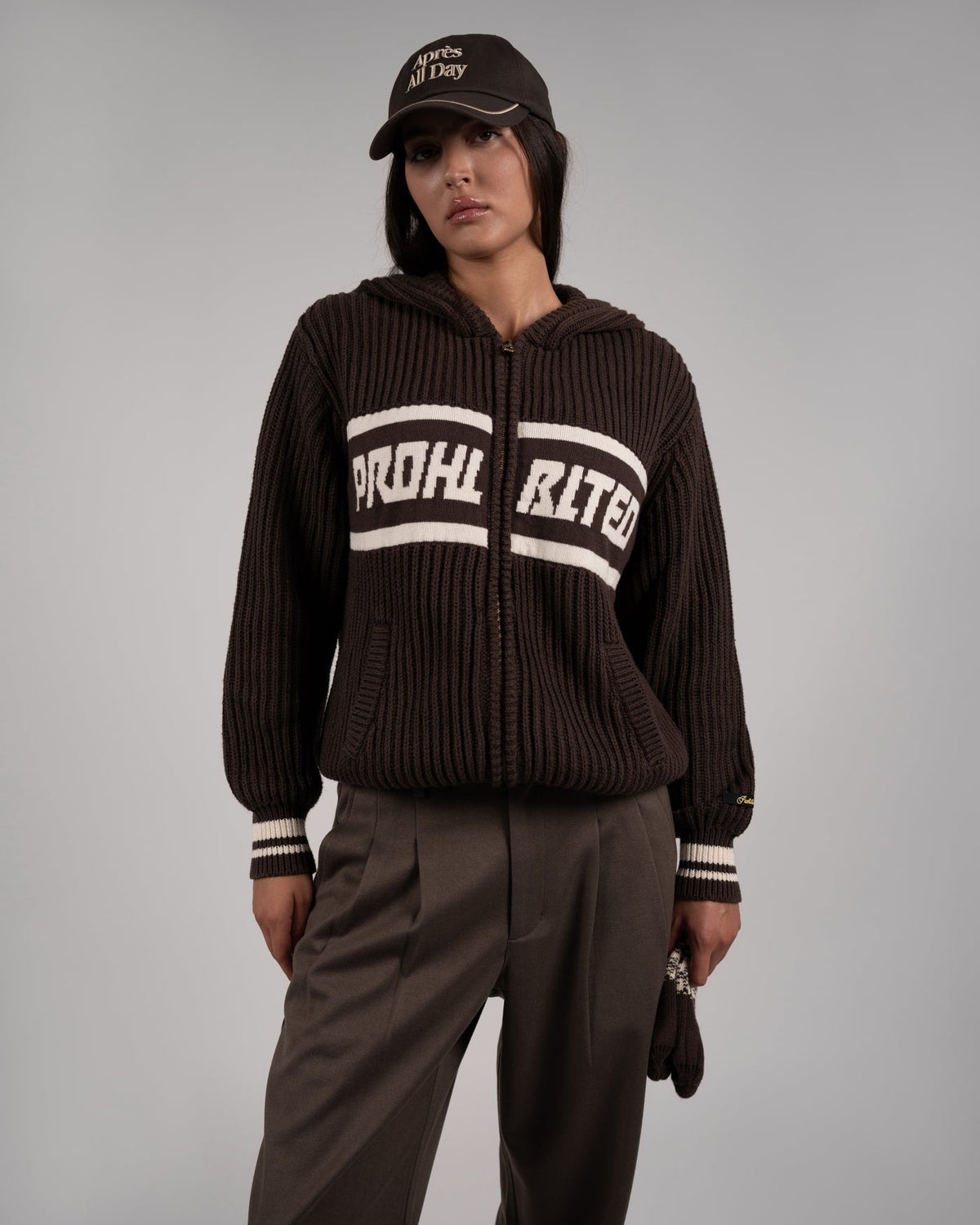 Prohibited Snowboard Knit Jacket Dark Brown – Bild 6