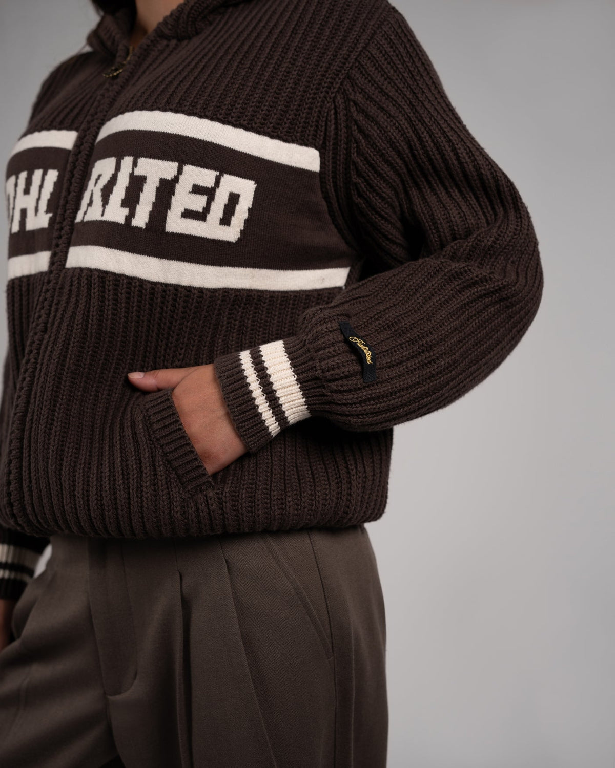 Prohibited Snowboard Knit Jacket Dark Brown – Bild 5