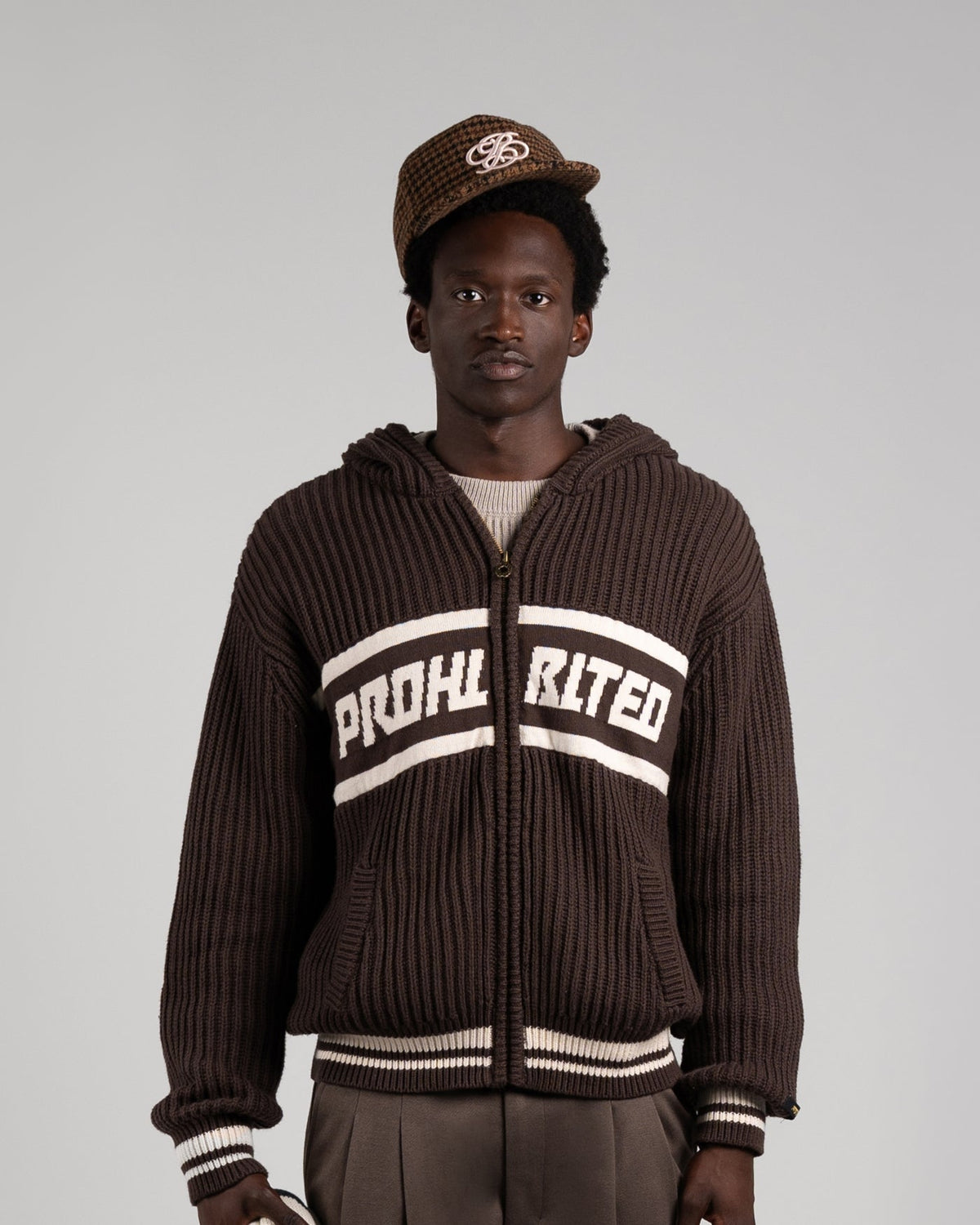 Prohibited Snowboard Knit Jacket Dark Brown – Bild 2