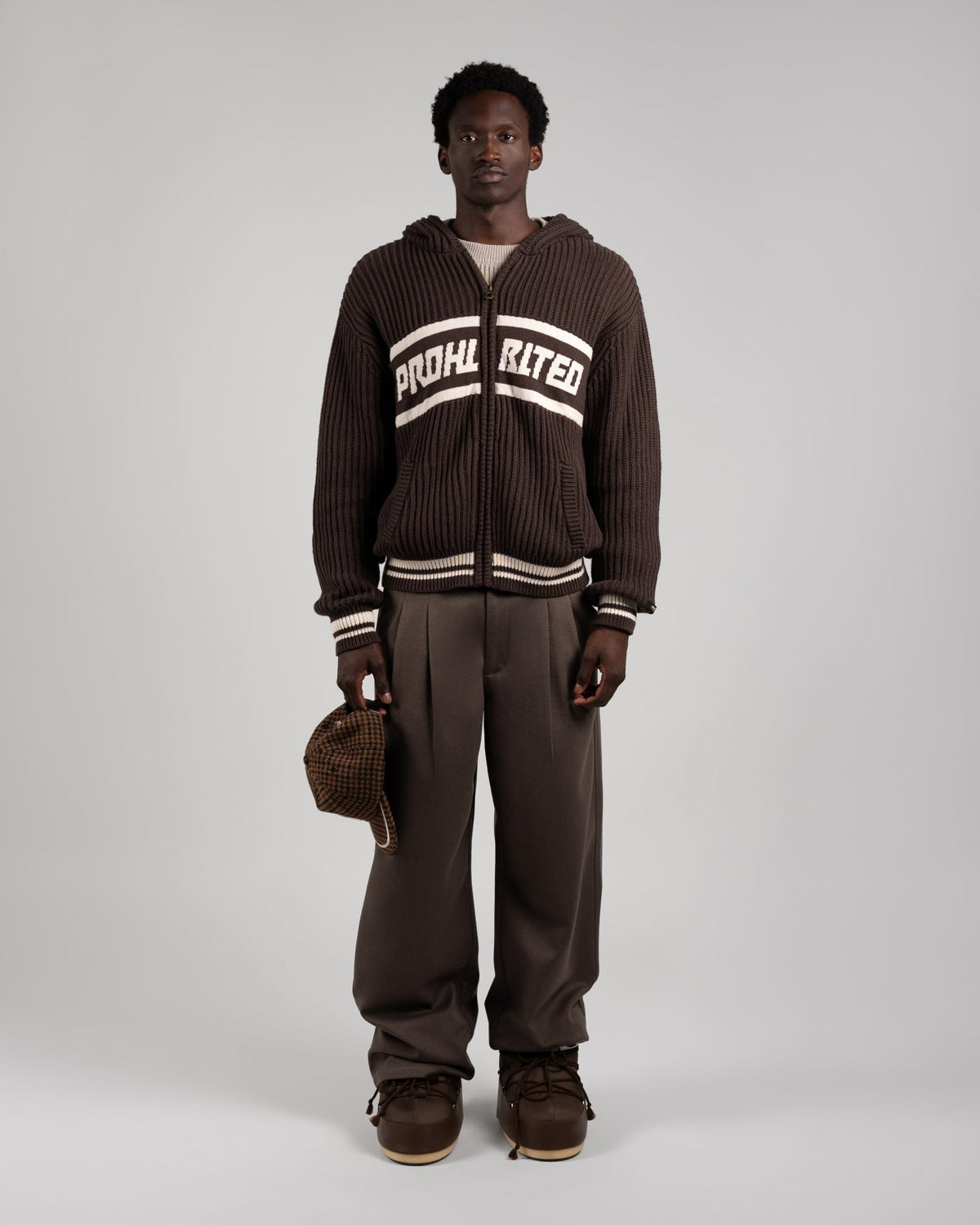 Prohibited Snowboard Knit Jacket Dark Brown – Bild 4