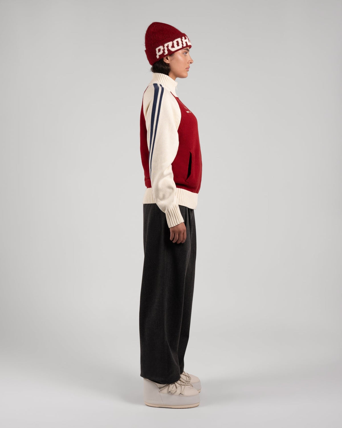 Prohibited Swiss Alps Knit Jacket Red – Bild 8