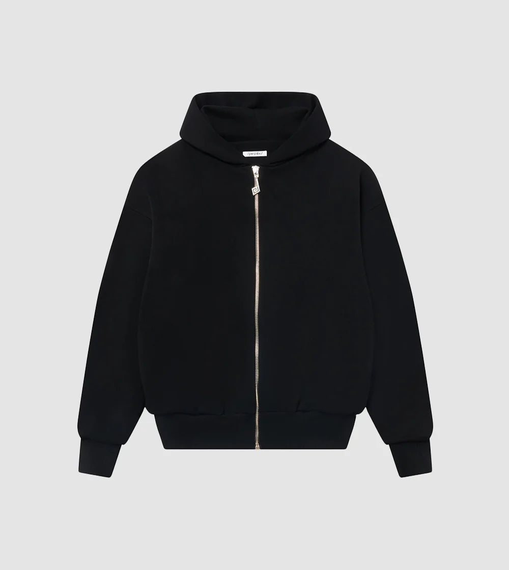 Perplex Zip Hoodie Black