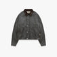 CHECKERED WAXED HUNTING JACKET - DARK BLUE