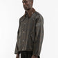 CHECKERED WAXED HUNTING JACKET - DARK BLUE