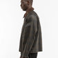 CHECKERED WAXED HUNTING JACKET - DARK BLUE