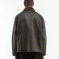 CHECKERED WAXED HUNTING JACKET - DARK BLUE