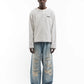 HENLEY STRIPE LONGSLEEVE - OFF WHITE/NAVY