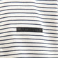 HENLEY STRIPE LONGSLEEVE - OFF WHITE/NAVY