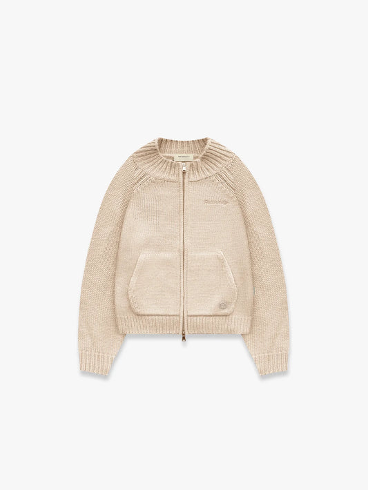 ÉCLAT KNIT ZIPPER - CREME