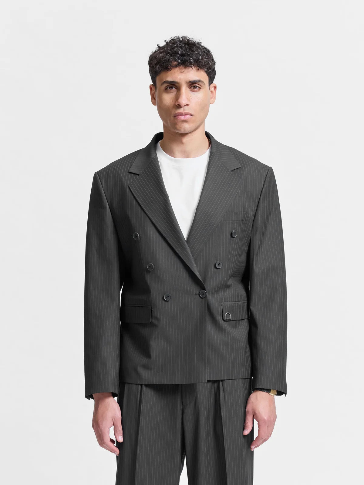 SIGNE BLAZER - PINSTRIPE GREY
