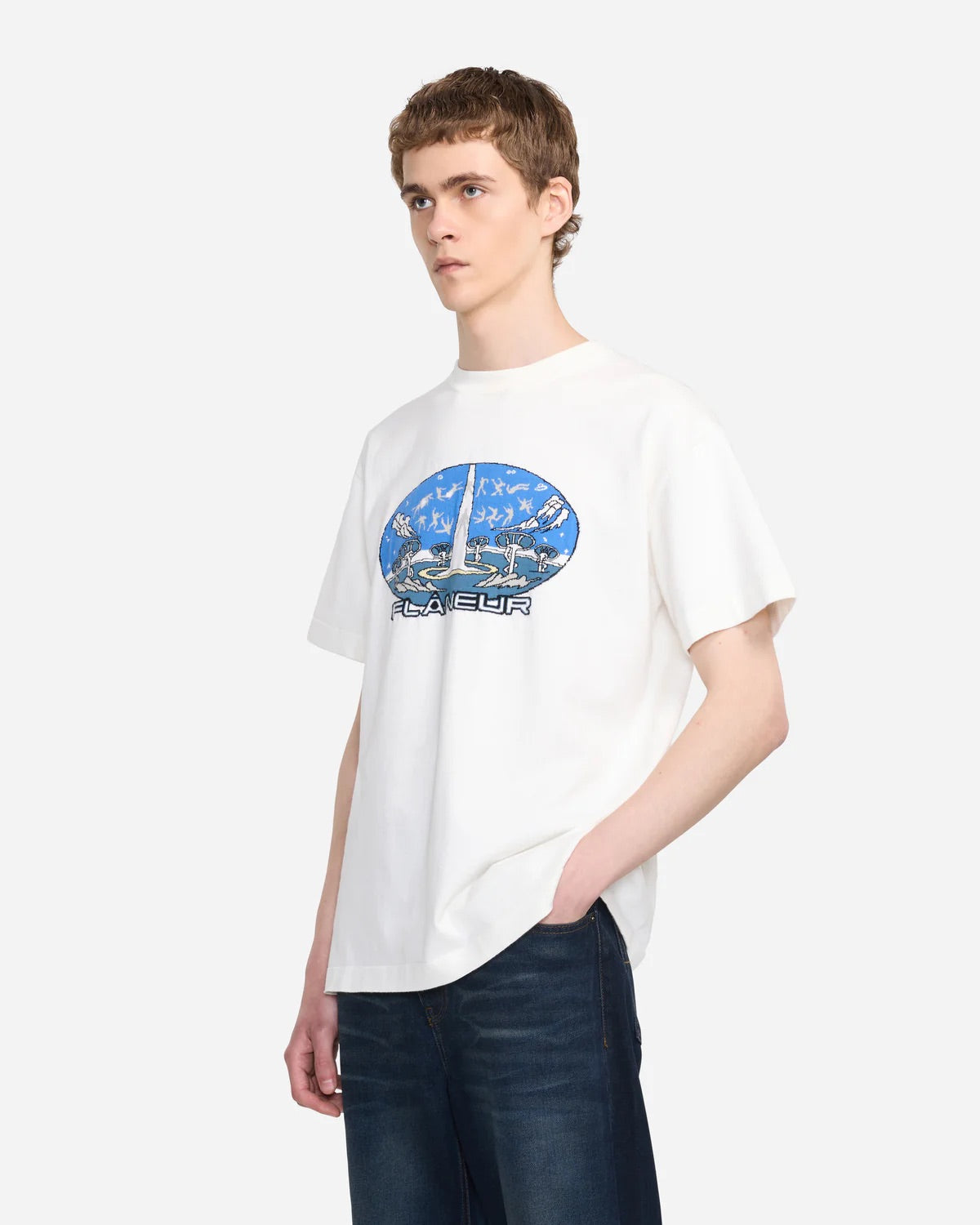 Flaneur Knitted Euphoric T-Shirt – Seitenansicht