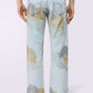 Angel Print Mid Blue Regular Fit Jeans