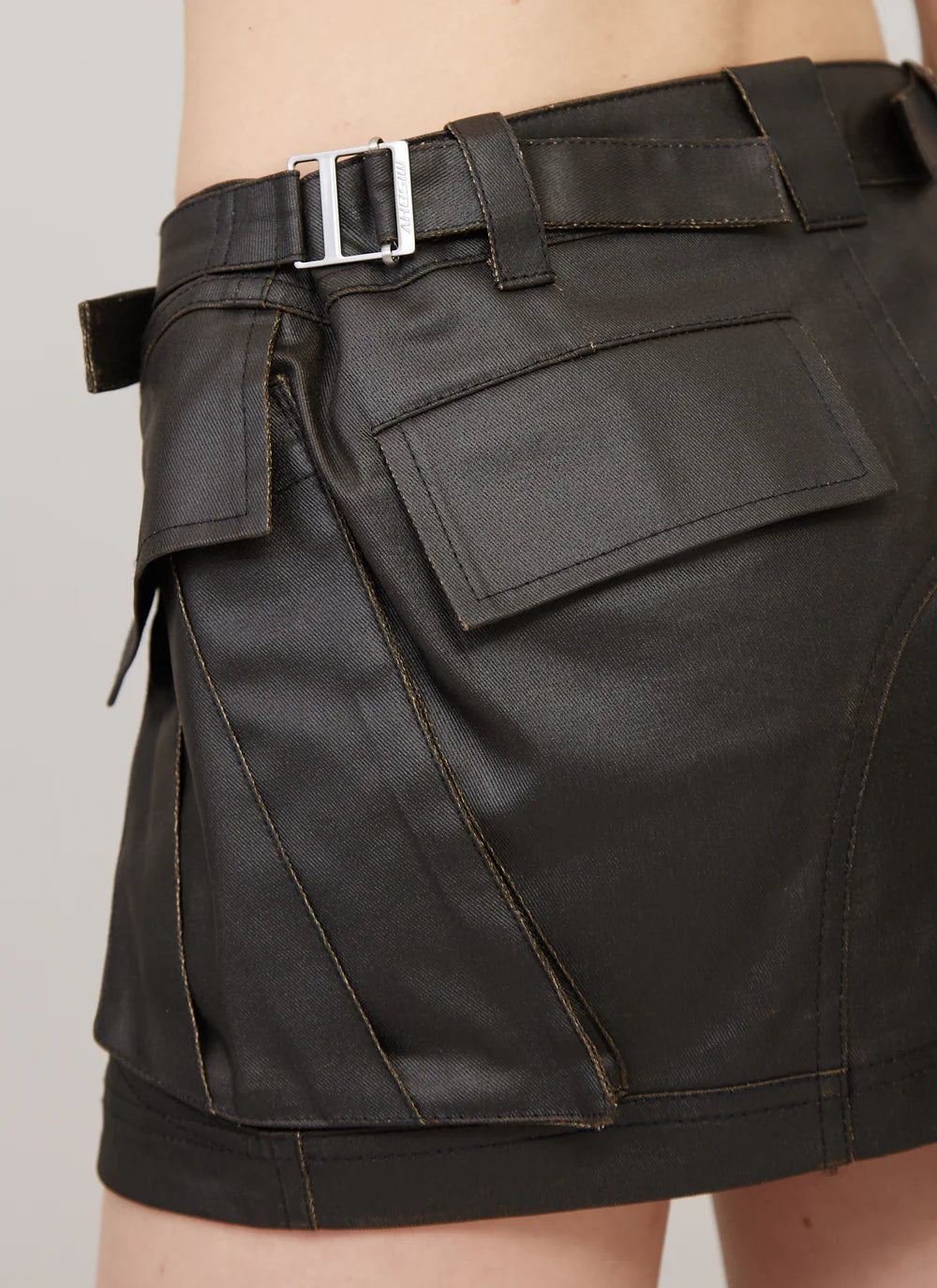 2000 MILITÄR-MINIROCK AUS GEWACHSTER BAUMWOLLE