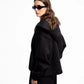 Two-Way Zip Hoodie Black