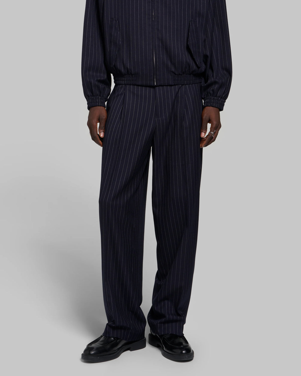 Janosh Pants Blue Pinstripe