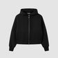 Two-Way Zip Hoodie Black