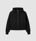 Two-Way Zip Hoodie Black