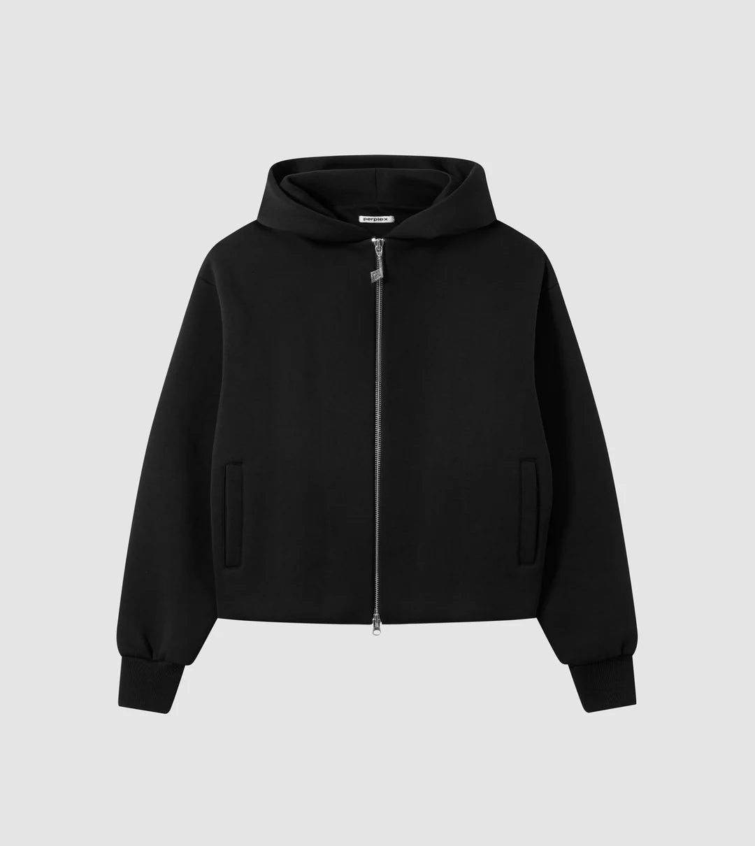 Two-Way Zip Hoodie Black