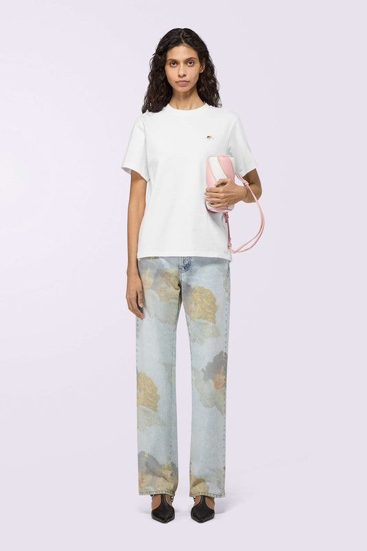 Angel Print Straight Fit Jeans