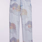 Angel Print Straight Fit Jeans