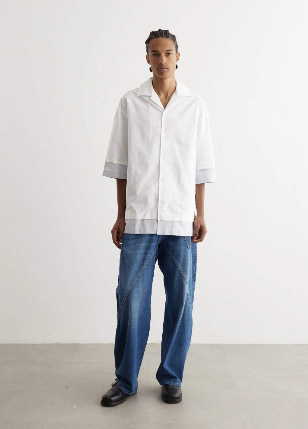 DOUBLE LAYER SHORT SLEEVE SHIRT